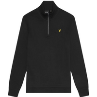 Lyle & Scott Cotton Loopback 1/4 Zip Sweatshirt - Jet Black
