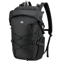 ochama×J.ZAO Sports Series Outdoor Hiking Backpack, 25L, Breathable Back Support, Obsidian Black