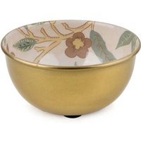 Candlelight Decorative Trinket Bowl Vintage Fruits Metal Gold D:13.5cm