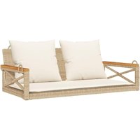 VidaXL Schommelbank met kussens - 109 x 62 x 40 cm, beige