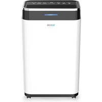 ecoair DC26 Compressor Dehumidifier – 26 Litres/Day Extraction, 6.5L Tank, Humidistat Control, High-Capacity Moisture Removal – White