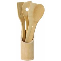 Excellent Houseware Bamboe Spatelset - 30 cm, 5 stuks, Bruin