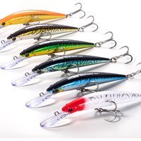 ECOODA Cyan Blue Minnow-vormige Vislokaas 165MD voor Trollen