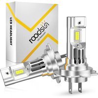 Roadsun H7 Light Bulb, No Adapter Need Plug and Play High Speed Fan 6500K White Headlight Bulbs or Fog Lights 500% Brightness