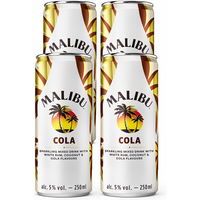 Malibu Rum & Cola – 4 x 250 ml