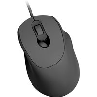 Rexsun Wired Mouse – 4 Buttons, Adjustable DPI 1000/1200/1600, Silent Click, Ergonomic Design, USB Connection, Compatible with Windows & Mac, Black, V2