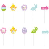 Unique Party Easter Egg Hunt Clue Signs, Set of 10