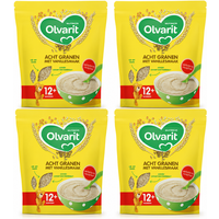 Olvarit Acht Granen Vanille Ontbijtpap 12M+ 200 g *4-Pack