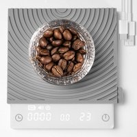 TIMEMORE Koffiebalans Basic 2.0 Elektronische Espressoweegschaal Wit met Waterstroom en Timerfunctie, Vrij Schakelen tussen Ounce/kg-Eenheden, Digitale Weegschaal voor Keuken/Bakken/Koken