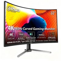 Dahua 32" 4K 165Hz Curved OLED Gaming Monitor, 4K OLED Gaming Monitor, 3840×2160, 165Hz, 0.03ms GTG, HDR400, DCI-P3 99%, Type-C 65W, USB Hub, 4K Clarity + OLED Contrast, For Console / Creator Workstation