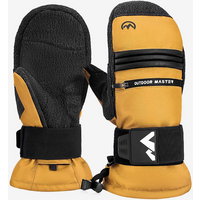 OutdoorMaster 3 M & KEVLAR waterdichte ski-mittens voor volwassenen (heren en dames) bruin L