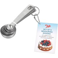 Tala Stainless Steel Measuring Spoons, 5 Piece Set for Measuring Dry and Liquids with Clear and Easy to Read makring on Each sppon to Know The measurment