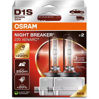 OSRAM XENARC NIGHT BREAKER 220, D1S, +220% meer licht, Xenon koplamp, 66140XN2-2HB, 2 lampen