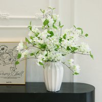 5PCS 29.52in/74.98cm Bougainvillea Artificial Flowers Fake Bougainvillea Branches Faux Flowers Vines for Home,Garden,Wedding,Party,Indoor and Outdoor,Floral Arrangement and DIY Decor(white)