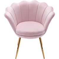 Ya-Home Accent Chair Upholstered Lounge Armchair with Golden Legs, Modern Petal Side Chair Corner Chair for Living Room/Bedroo