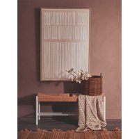 Interiors by Premier Bench Bandar Beech Wood & Hemp Rope White/Natural