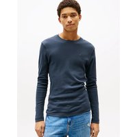 Tommy Hilfiger TJM ORIGINAL langarmshirt met ribbels voor heren BLACK IRIS L