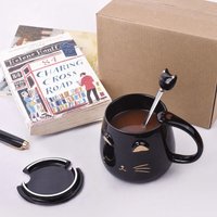 Huacan Creative Cat Mug Office Cup Black