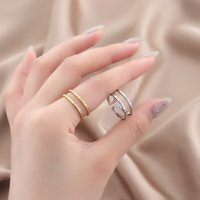 VoxorAI double-layer bamboo rings, open rings, adjustable rings All Seasons