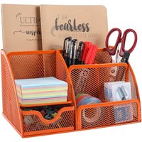 Senhoglb Mesh Desk Tidy,Orange, New Year Sale , Top gift picks