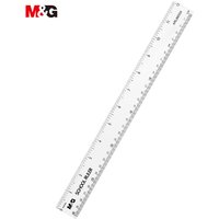 M&G Plastic Ruler, Transparent 30 cm Ruler with Centimeters, Millimeters and Inches, Clear Measuring Ruler for School and Office