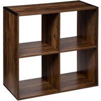 5five retro industrieel houten modulair opbergrek - 67,5 x 67,7 x 32 cm, 4 vakken