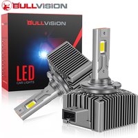Bullvision D1S/R D3S/R D2S/R D4S/R Headlight LED Bulbs, 20000Lumens CSP Chips, 6000K White 300% Brightness,50000+ Hours,Efficent Cooling System, Pack of 2