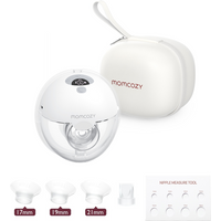 Momcozy M5 Handsfree Draagbare Borstkolf, Dubbel Afgedichte Flens, 3 Modi en 9 Zuigkrachtniveaus, Elektrisch en Draagbaar, Grijs, Enkele Verpakking - Een Perfect Cadeau voor Moeders.