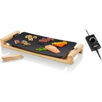 Princess Table Chef Black:Natural bamboo housing - Baking surface 50 x 25 cm