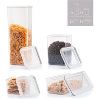 Bodum CANTEEN Set of 6 Storage Jars - Transparent Lid
