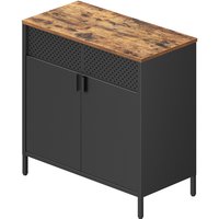Ochama Vrijstaande Opbergkast met Deur, Verstelbare Plank, Ruimtebesparend Dressoir, Zwart
