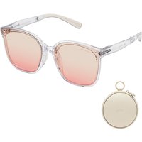 Beneunder FD421 Oversized opvouwbare zonnebril, UV400 en antireflectielenzen, lichtgewicht blushkleurig montuur voor autorijden/reizen, roze