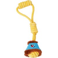 ZEZE Lantern Rope Knot Pet Toy, Interactive Chew Toy for Cats Dogs (Blue/Yellow)