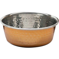 Rosewood Large Hammered Copper Stainless Steel Dog Bowl 1900ml