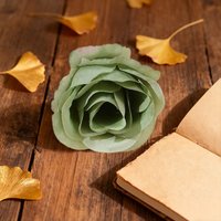 Wei's moment 20 stuks kunstbloemen rozen, Real Touch schuimrozen, Kunstbloemen rozen voor DIY bruiloft bruidsboeketten babyshower tafelcentrales woondecoraties, Crème groen