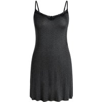 IZURIA collar narrow lace v-neck dark grey suspender dress XL
