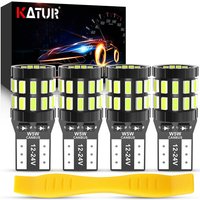 KATUR 194 T10 W5W 501 168 LED Bulb Super Bright Ice Blue 12-24V Canbus Error Free LED Bulbs Replacement for Car Dome Map Door Courtesy License Plate Light, 4pcs