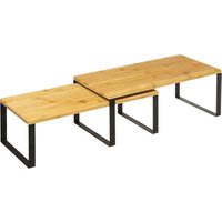 5five Set van bamboe nestplanken - Zwart, 40 x 19,5 x 15,6 cm