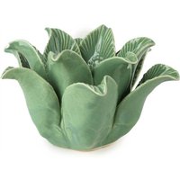 Candlelight Candle Holder Tealight Lotus Ceramic Green