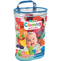 Clementoni Clemmy zachte baby blokset - 20 stuks, zachte kleur