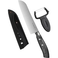 SHIBAZIZUO Multi-purpose Knife and Melon Planer Set (Multi-purpose Knife + Melon Planer + Knife Sheath) Household kitchen vegetable cutting and peeling tool combination