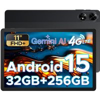 DOOGEE Tab G6 Plus Android Tablet, 11-inch FHD+ Display, 32GB RAM, 256GB ROM (Expandable up to 2TB), 8000mAh Battery, Octa-Core Processor, Black