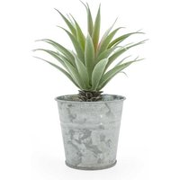 Candlelight Artificial Aloe Plant in Tin Pot 18cm