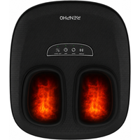 RENPHO Shiatsu Foot Massager with Heat Function, Kneading Massage, 3 Pressure Intensities, Black