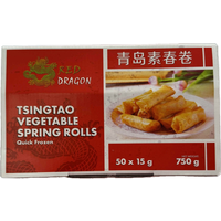 Nordic Seafood Red Dragon Tsingtao Vegetable Spring Rolls 50x15g / Box