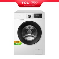 TCL Front-Load Washing Machine, 8kg, 1400RPM, A-10% Energy Class, Quick Wash, Child Lock, Sound Off ,FF2408WA2UK
