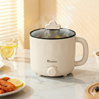 IAGREEA 1.6L Mini Electric Cooking Pot - 600W Portable Non-Stick Multi-Function Cooker with Auto Shut-Off & Overheat Protection, Compact Ramen & Shabu-Shabu Kettle for Dorms, Small Apartments, Travel & Camping - Fast Boil, Easy Clean, Versatile Stewing &