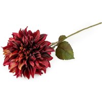Candlelight Artificial Dahlia Flower Stem Burgundy 74cm