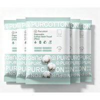 Bath Towels Stock-Up Bundle: PURCOTTON Disposable Cotton Bath Towel (Mini) 100cm*60cm 5 pcs