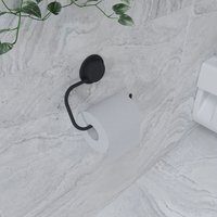 Croydex Stick 'n' Lock Toilet Roll Holder - Black